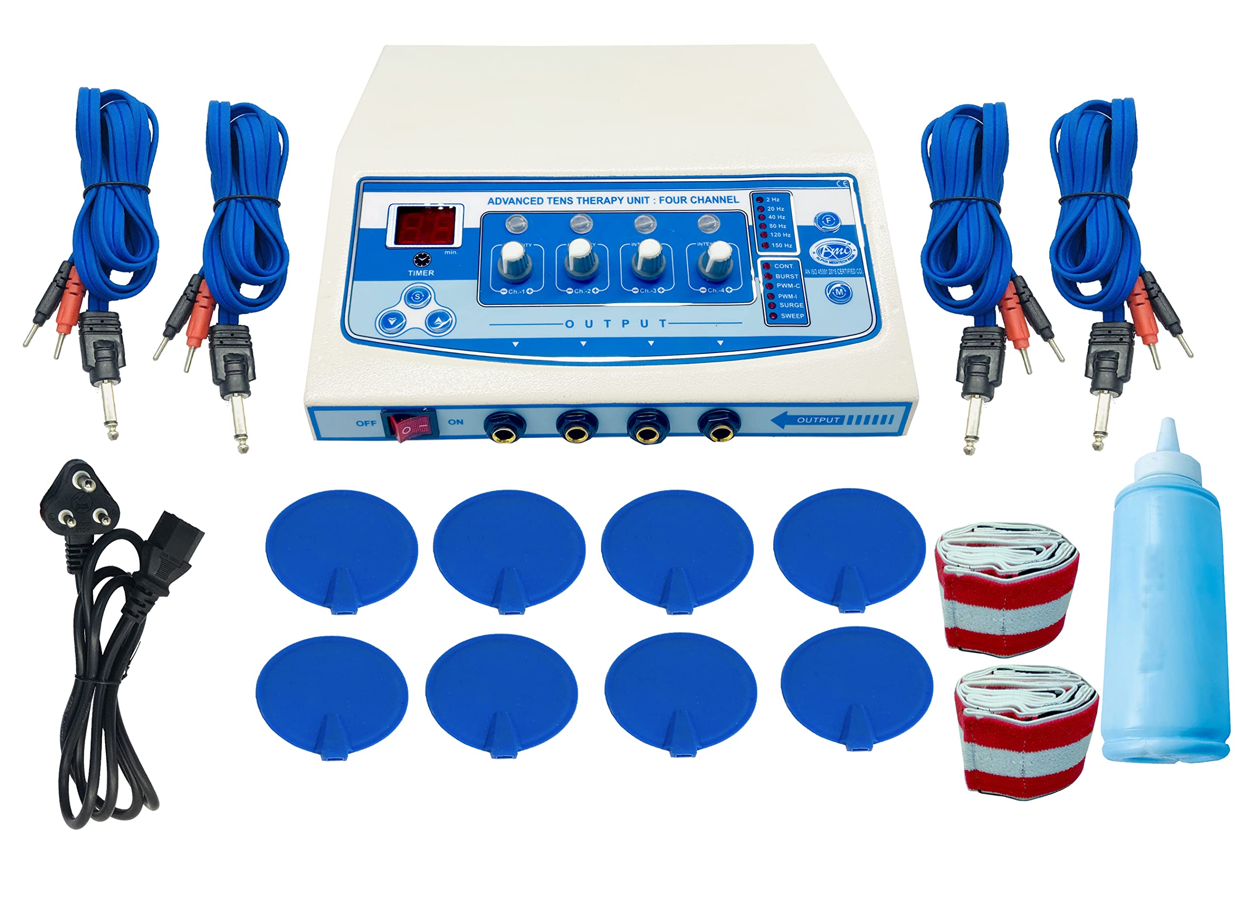 ALPHA MEDITECH INDIA ADVANCE 4 CHENNAL TENS PHYSIOTHERAPY DEVICES ELECTROTHERAPY UNIT WITH 1 YEAR WARRANTY