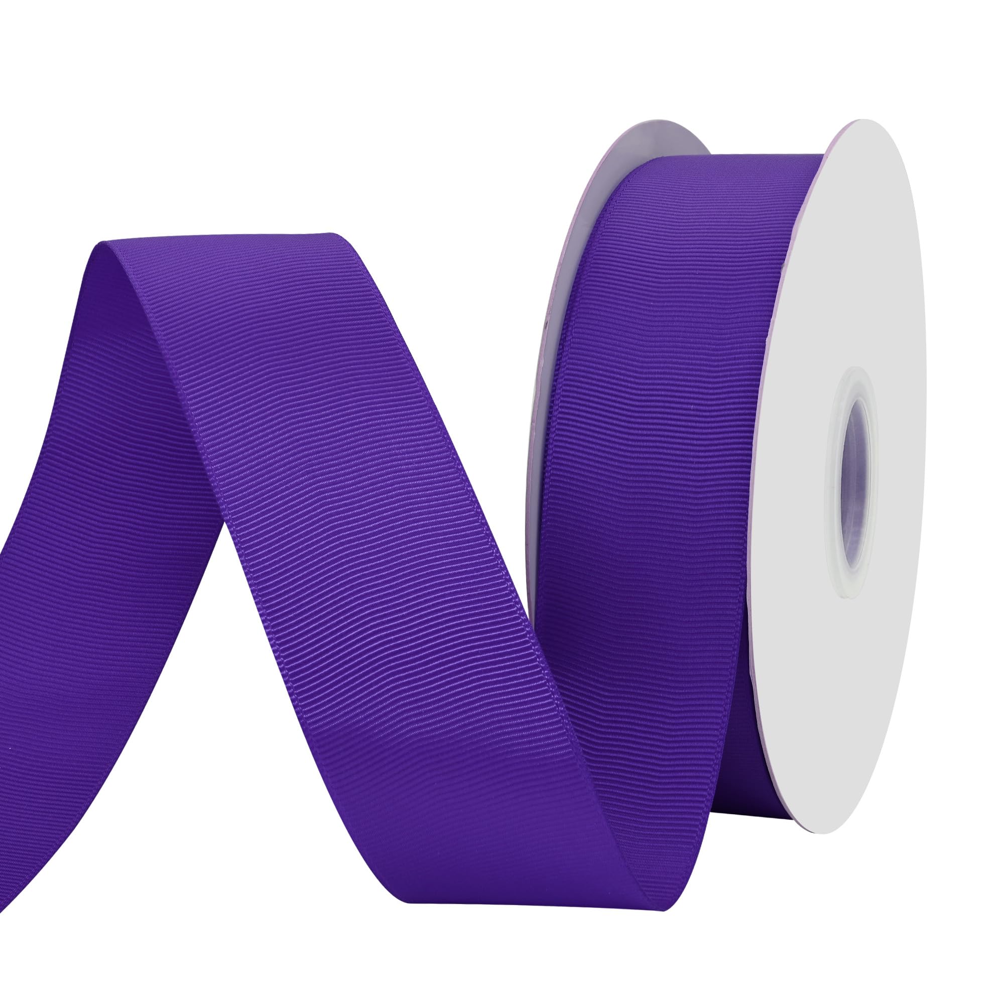 BVIEAKD 40mm x 45m Purple Grosgrain Ribbon Purple Ribbon for Gift Wrapping Very Suitable for Weddings Decoration Bouquet Arts Craft Sewing Hair Bow Invitation - Image 2