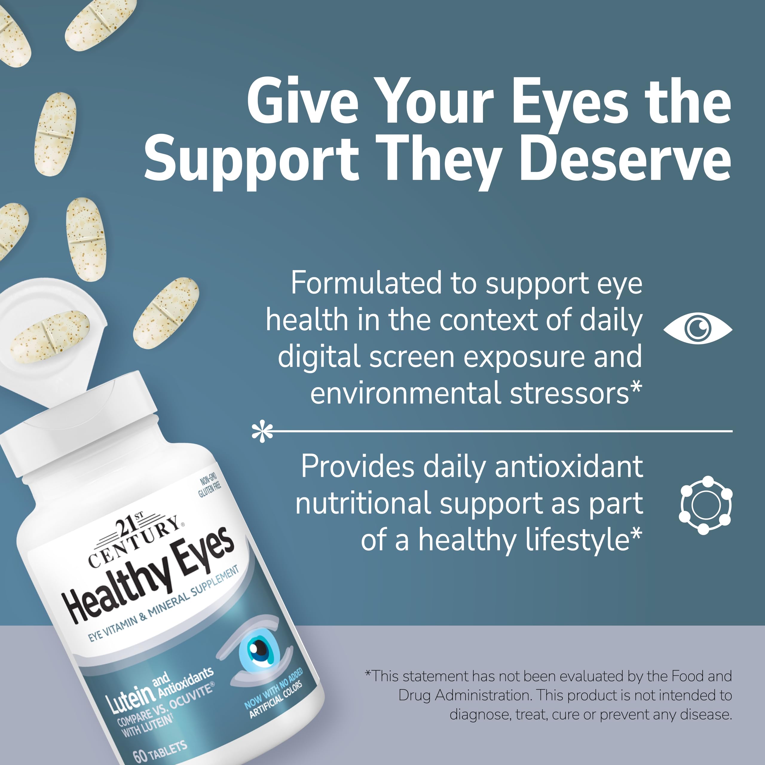 21st Century Healthy Eyes with Lutein Vision Support Tablets, 60 Count — Amazon image 3