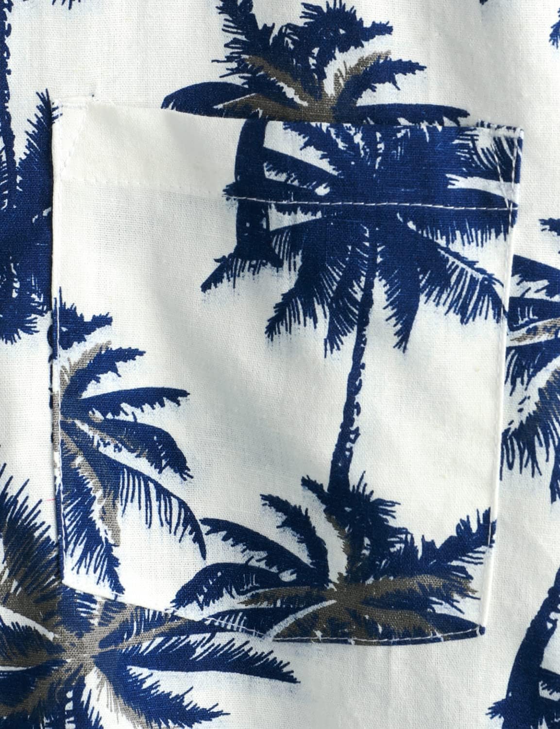 VATPAVE Mens Hawaiian Floral Shirts Cotton Linen Casual Button Down Short Sleeve Beach Shirts - Image 5