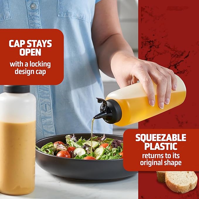 6 Botellas Dosificadoras para Salsas y Líquidos de 16 oz miniatura 6