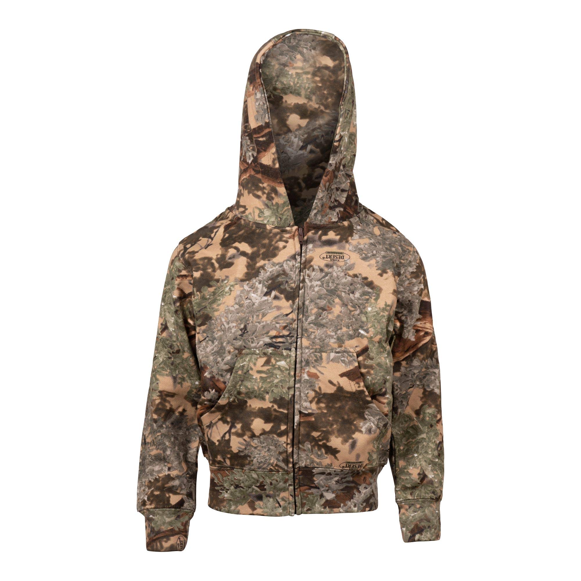 King's Camo Sudadera con Capucha con Cremallera Completa para jóvenes, Color: Desert Shadow (KCK216-DS), Large, Desierto Sombra