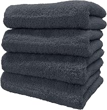 Fuwarira Hotel-Like Face Towels, 34×84cm, 100% Cotton, Thick, Hotel Quality, Highly Absorbent, Low Lint, Gift, Indigo, Set of 4 [M便 1/4] [Compressed Shipping]