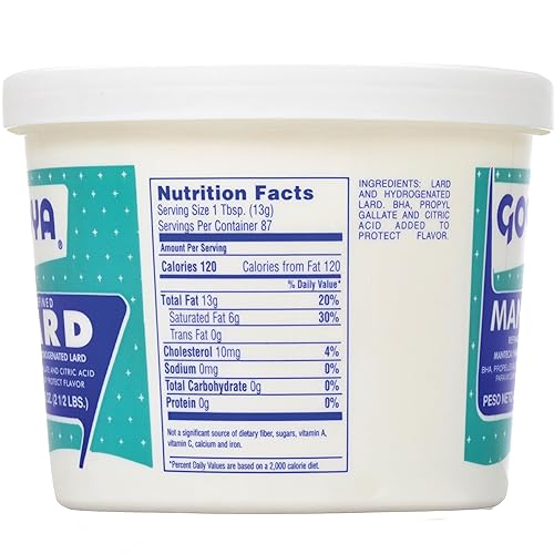 Miniatura 2 de Manteca de cerdo Goya 25 libras