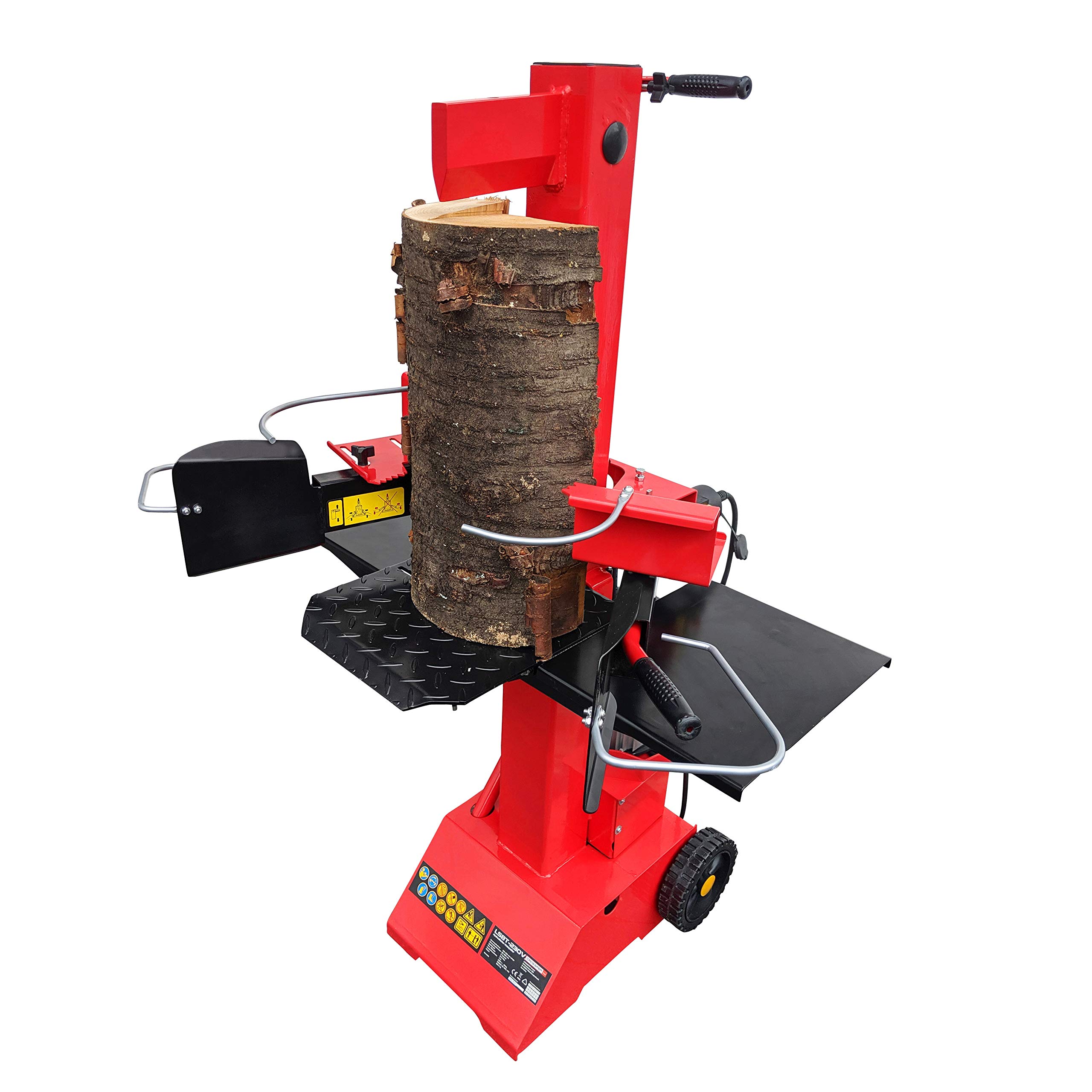 CROSSFER Holzspalter LS8T-400V/PRO/Hydraulikspalter 8 Tonnen Spaltkraft / 400V Motor 3,5 kW/Auto-Rücklauf mit stufenlosem Rücklaufstopp / 55 cm Spaltlänge/Spaltgut Ø max. 30 cm