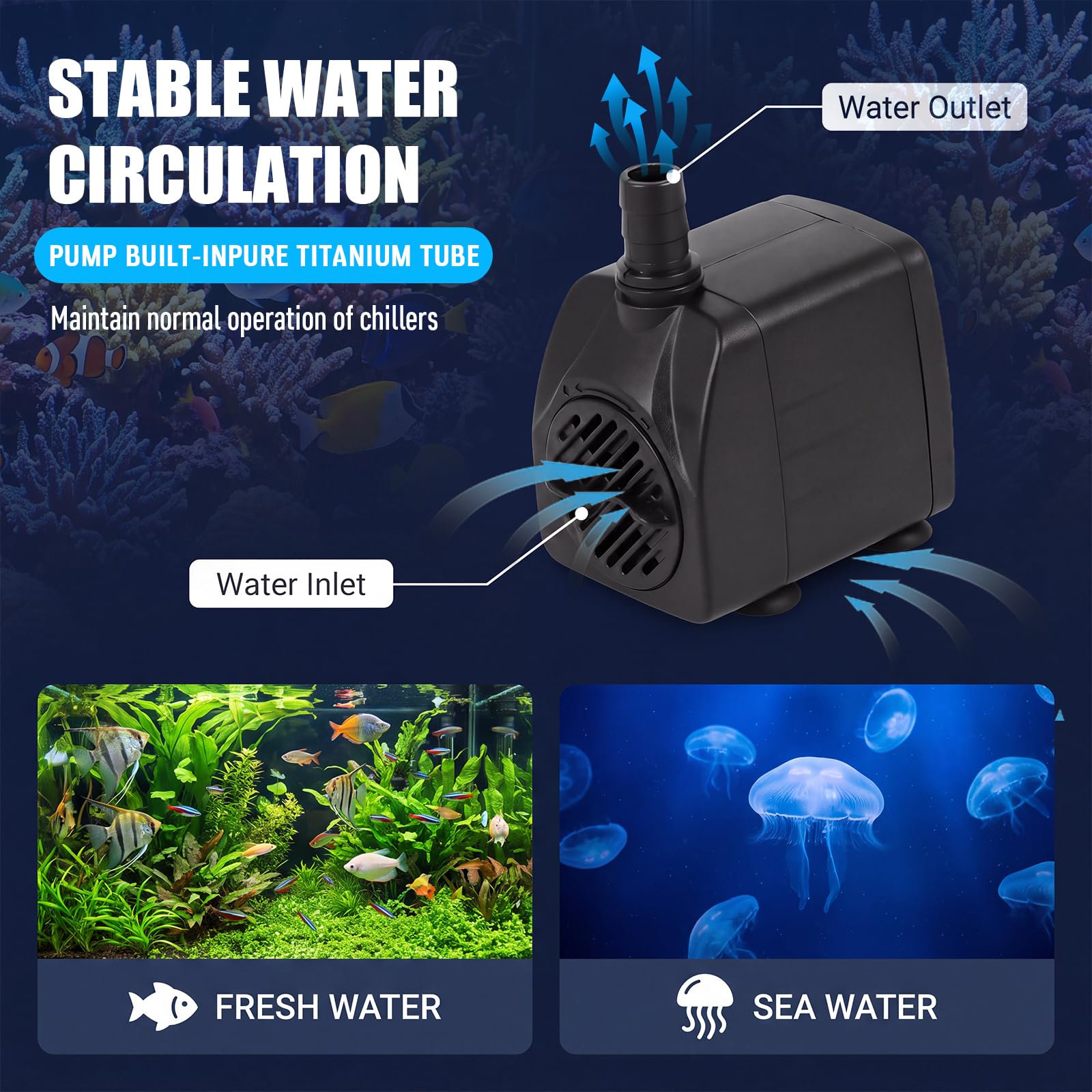 Refrigeratore Acquario 160L, Refrigeratore per Acquario D'acqua Serbatoio di Pesce Raffreddatore Acquario Silenzioso Raffreddamento Acquario con Compressore per Acquari, Meduse, Piante D'acqua