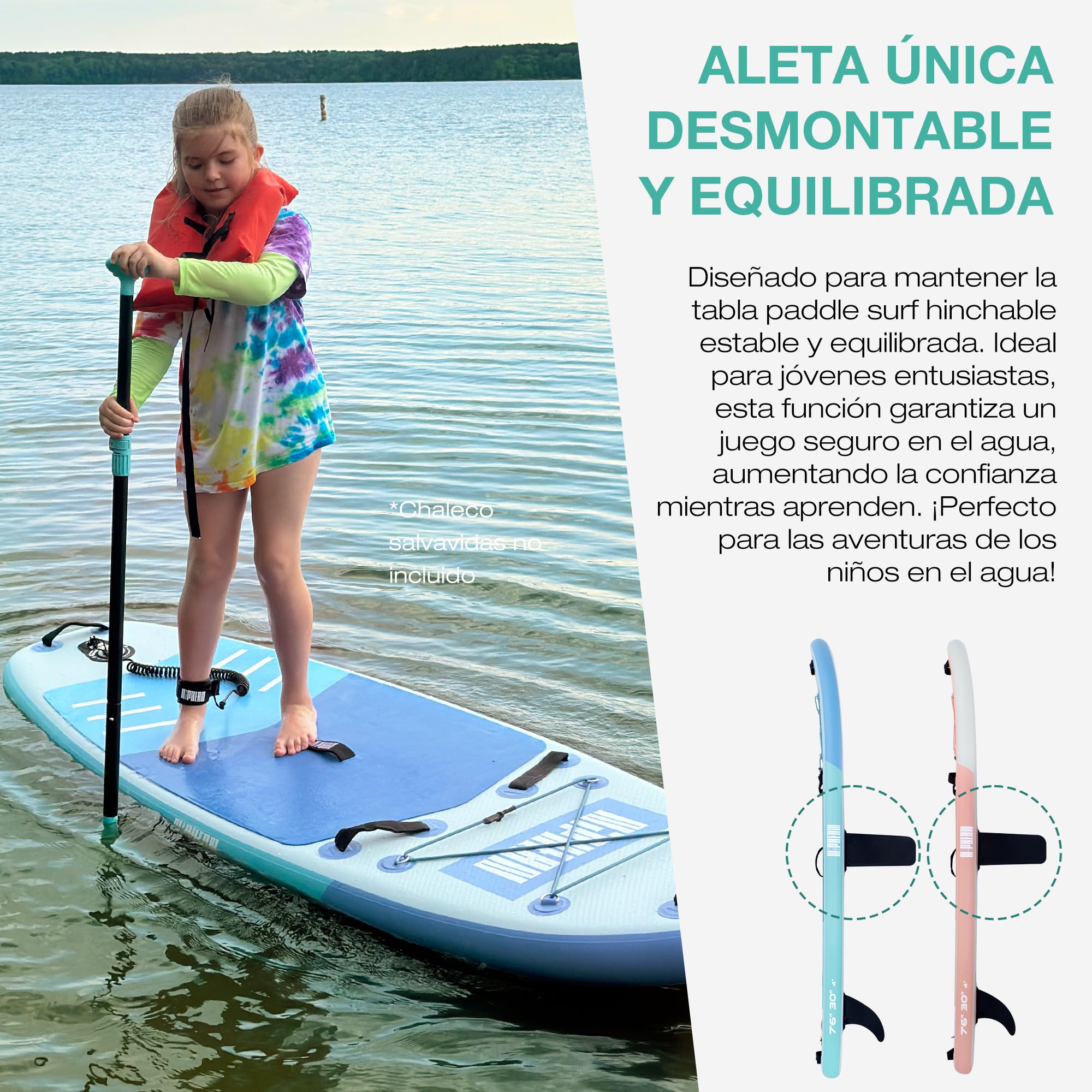 Niphean Tabla Paddle Surf Hinchable con Accesorios 320cm/230cm Sup | Tabla Paddle Surf Rígida, Antideslizante, Kit Reparación, Adultos, Jóvenes, Principiantes, Yoga