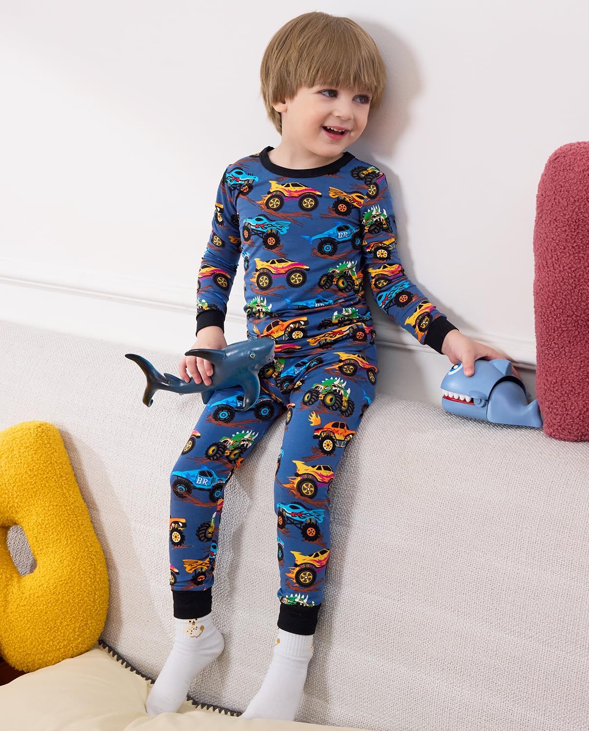 Bamboo Viscose Toddler Pajamas Boys Girls Baby 12M-8Y Pjs Sets Kids 2pcs Snug fit Long-Sleeve Sleepwear - Image 2