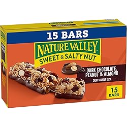 Nature Valley Sweet and Salty Nut Granola Bars, Dark Chocolate Peanut Almond, 15 Bars, 18 oz