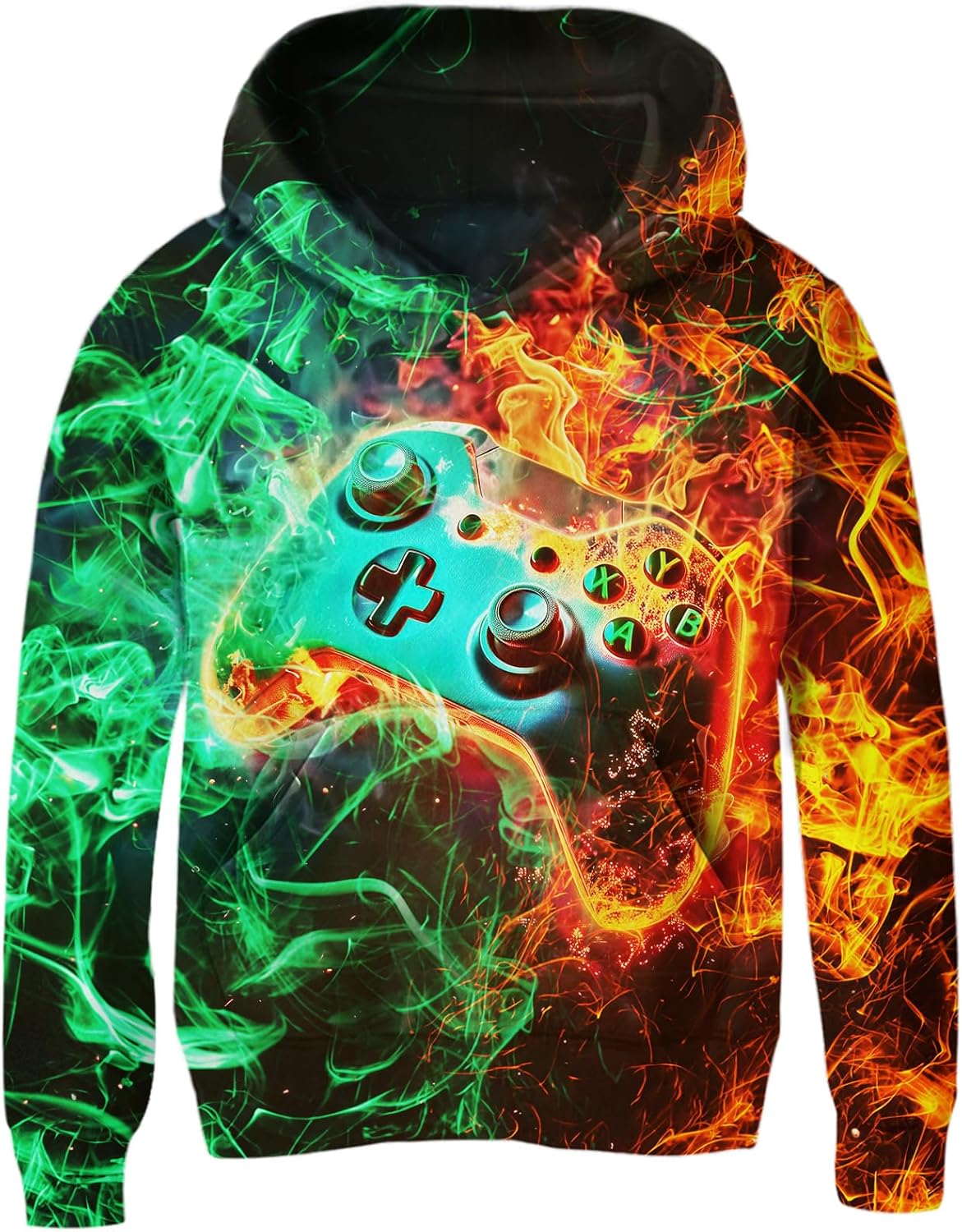 Idgreatim Kids 3D Graphic Pullover Hoodies Warm Thick Hooded Sweatshirt for Boys Girls 6-16 Years Idgreatim Kids 3D Graphic Pullover Hoodies Warm Thick Hooded Sweatshirt for Boys Girls 6-16 Years