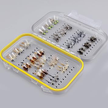Fly Fishing Flies kit with Fly Box/Nymphs/Dry Fly,Wet Fly/Streamers/Realistic Flies