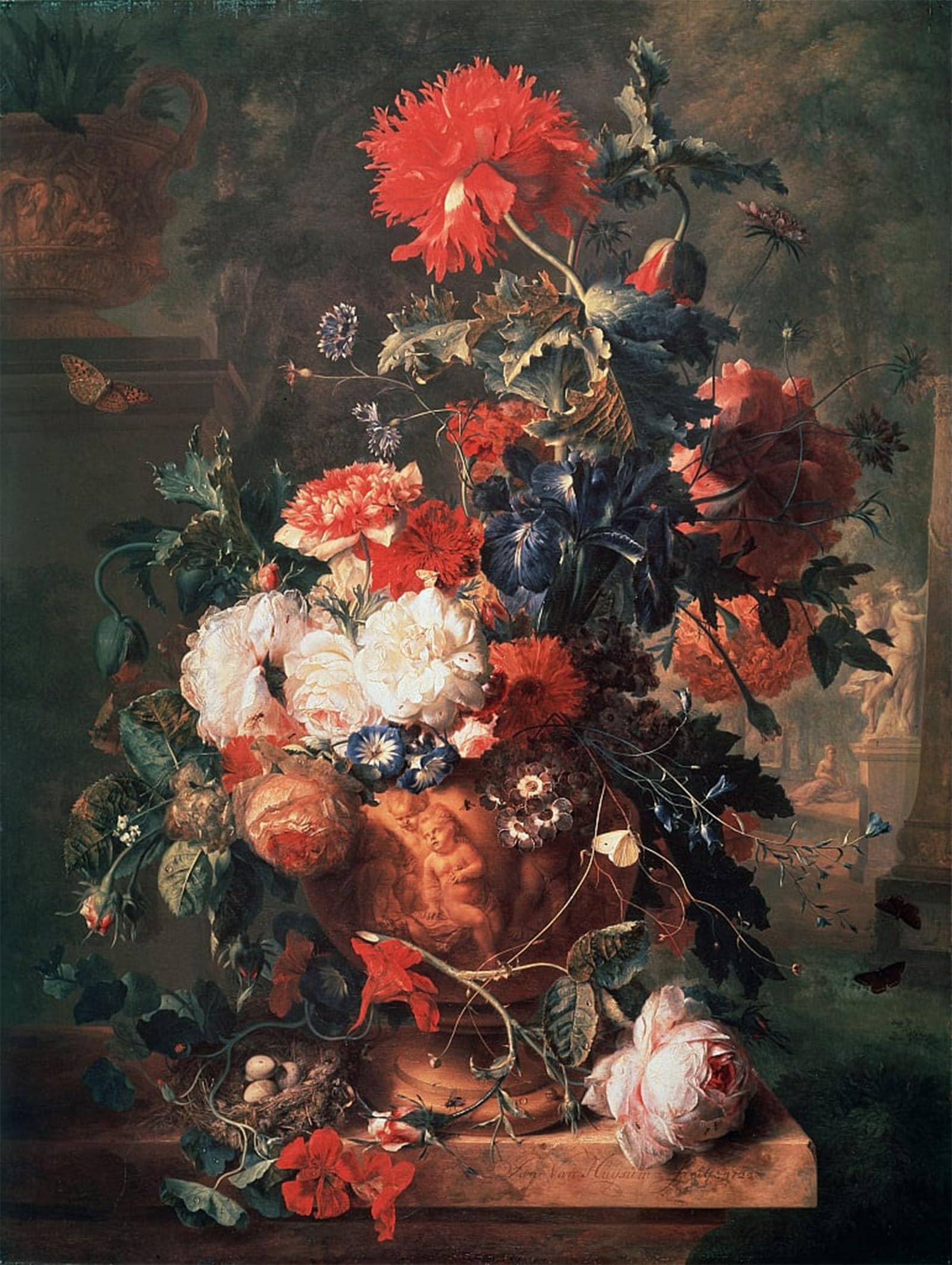 POSTERIIk Vintage Print Pop Art Landscape Artwork Flowers by Jan Van Huysum Art Prints for Office Home Decor 60x90cm