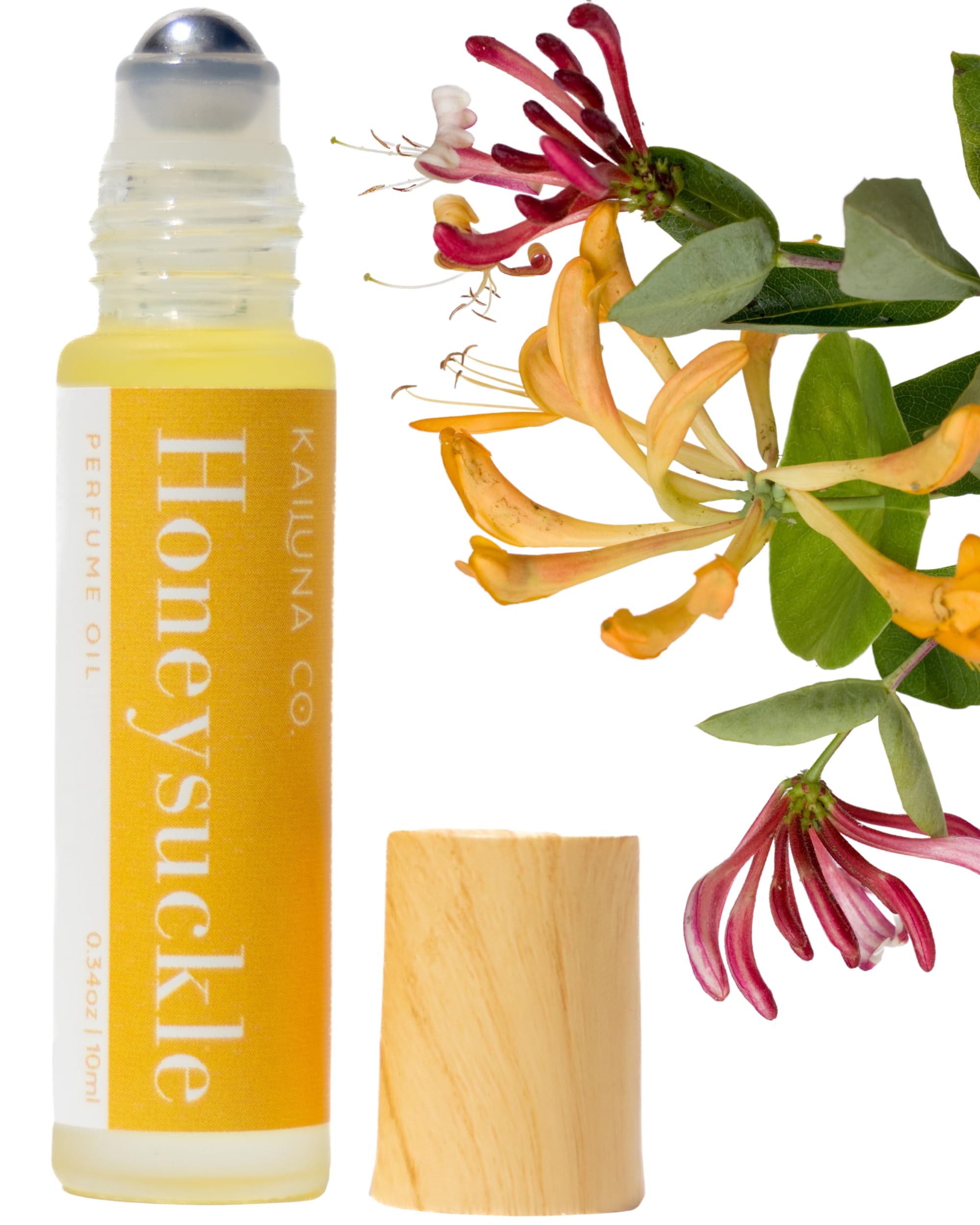 Honeysuckle Delicious Natural Pure Essential and Fragrance Oil Perfume Roll  On with Organic Jojoba Oil, Eau de Toilette, Small-Batch, Alcohol Free