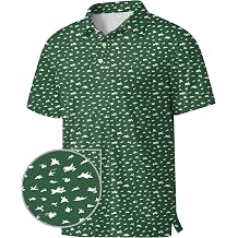 Mens Golf Shirts Moisture Wicking Quick Dry Performance Funny Golf Polo Shirt Fashion Print Short Sleeve Polo Shirts
