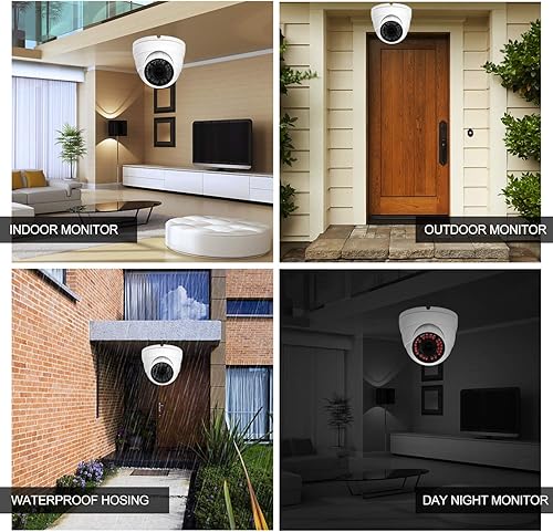 Miniatura 5 de Cámara CCTV analógica HD 1080P 4 en 1 (TVIAHDCVICVBS) Cámara de seguridad al aire libre, 0.110 in-0.472 in Manual FocusZoom Varifocal Lente, carcasa