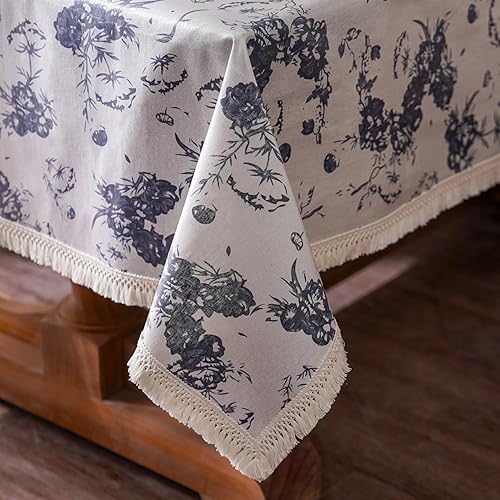 ARTABLE Mantel vintage rectangular, impermeable, a prueba de aceite, estilo granja, para cocina, hogar, boda, exterior, interior, picnic (peonía