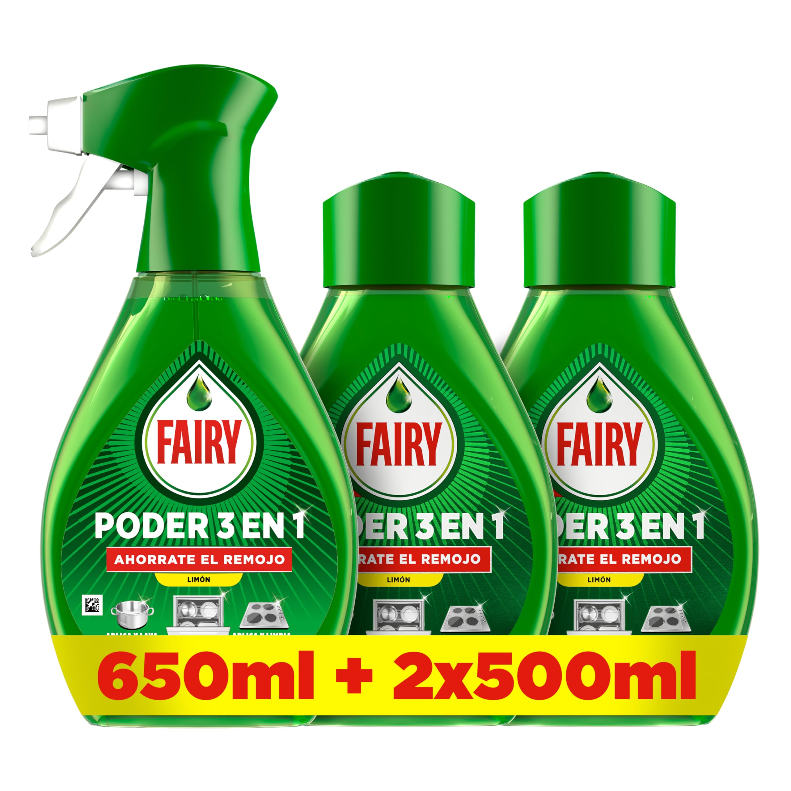 Fairy Spray Antigrasa Rápido Sin Remojo + Recambios