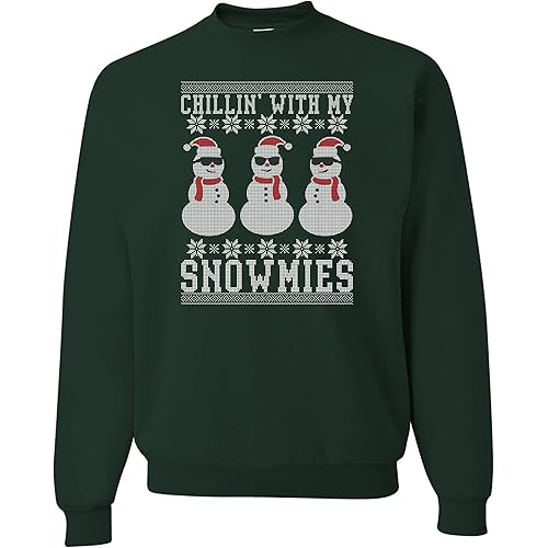 Go All Out Adult Chillin' With My Snowmies Sweatshirt Crewneck