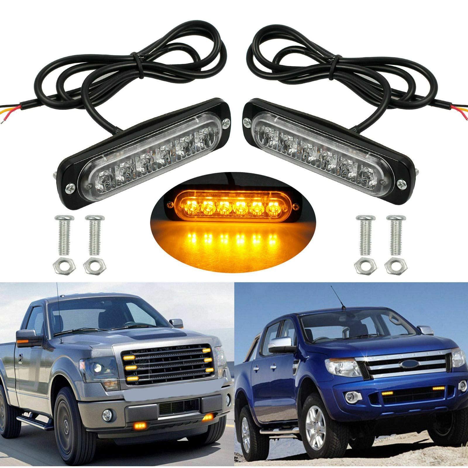 10 X 12V/24V LAMPADE MARCATORI LED BLU A FILO / LUCI CAMION - Foto 2