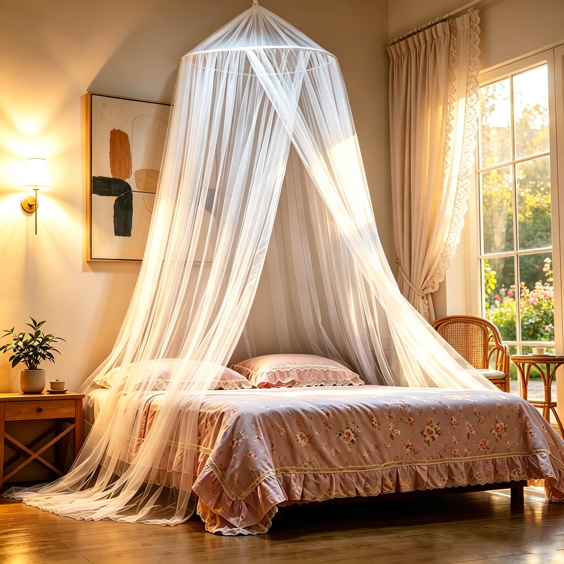 SUODAO Mosquito Net for Bed, 60 x 250 x 1050 cm Dome Canopy for Single Double Bed kids bed canopy for girls Mosquito Protection Hanging Net Mosquito Net Travel canopy bed curtains for Travel and Home