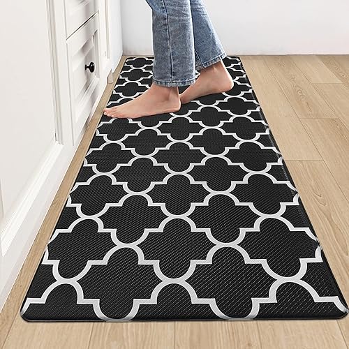 Miniatura 6 de Tapete de cocina acolchado antifatiga, tapete de cocina de 17.3 x 47 pulgadas, antideslizante, impermeable, ergonómico, cómodo para cocina,