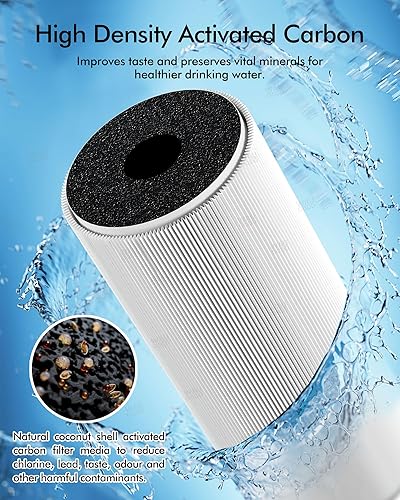 Miniatura 4 de 122943 Cartucho de repuesto para filtro de agua, filtro de carbono 3 en 1 e3 + prefiltro compatible con el sistema de filtro de agua Amway Espring,