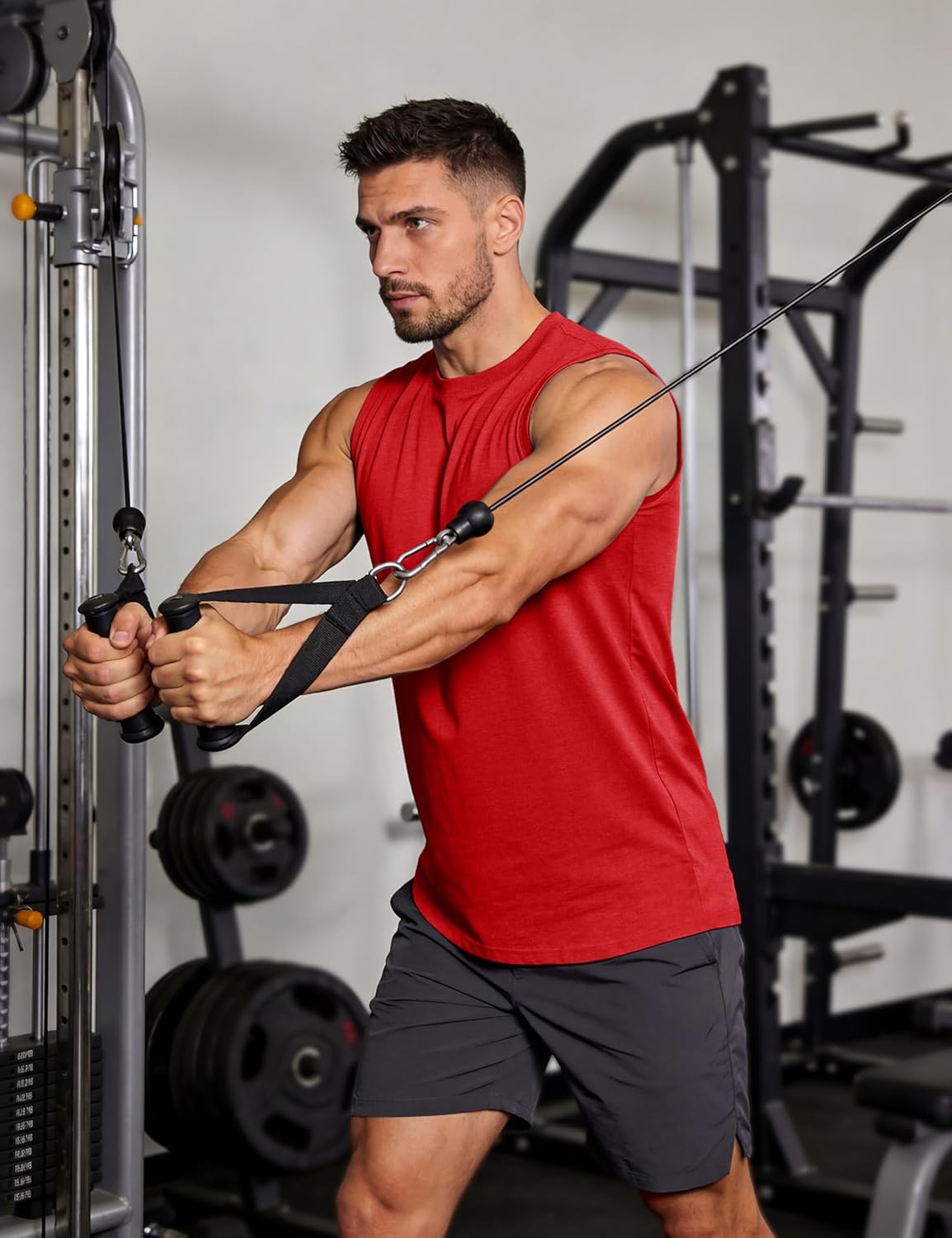 MAGCOMSEN Men's UPF 50+ Tank Top Workout Sleeveless Muscle Shirts Lightweight Casual Cooling Sleeveless Shirt for Gym Beach - Image 3