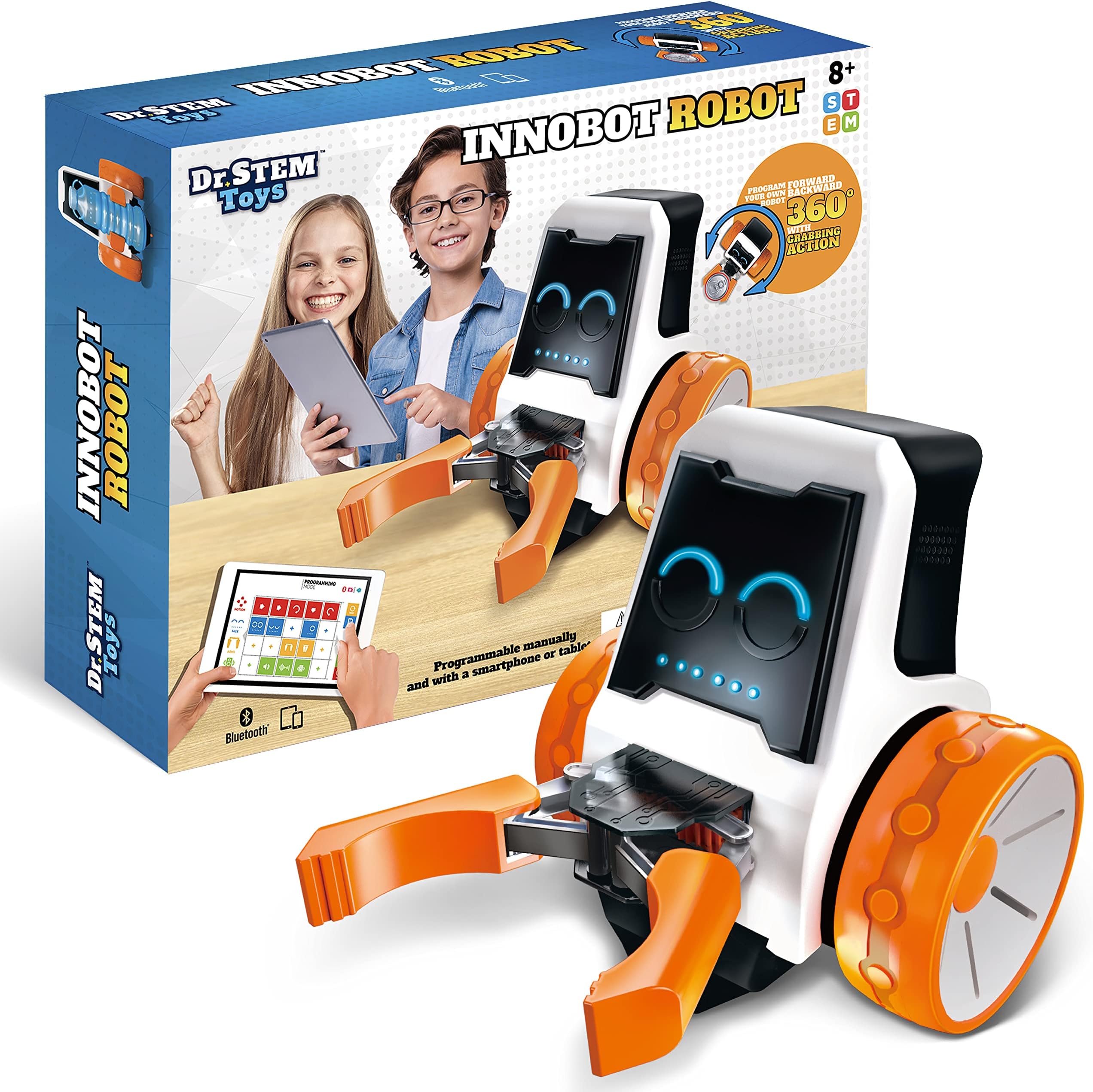 Innobot Coding Robot Toy | Robotics Science Kit for Kids Ages 8 & Up | Bluetooth Enabled, Easy to Build & Program, Performs Multiple Stunts & Chores | Kids Learn Coding as They Play
