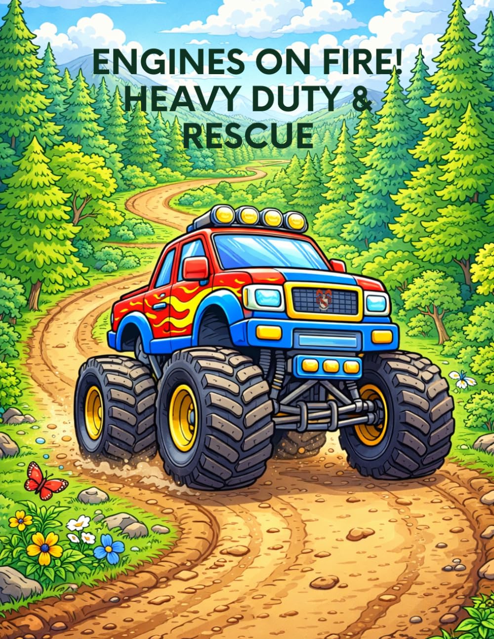 Engines on Fire! Heavy Duty & Rescue: A bold coloring book of trucks, emergency vehicles, and mighty haulers