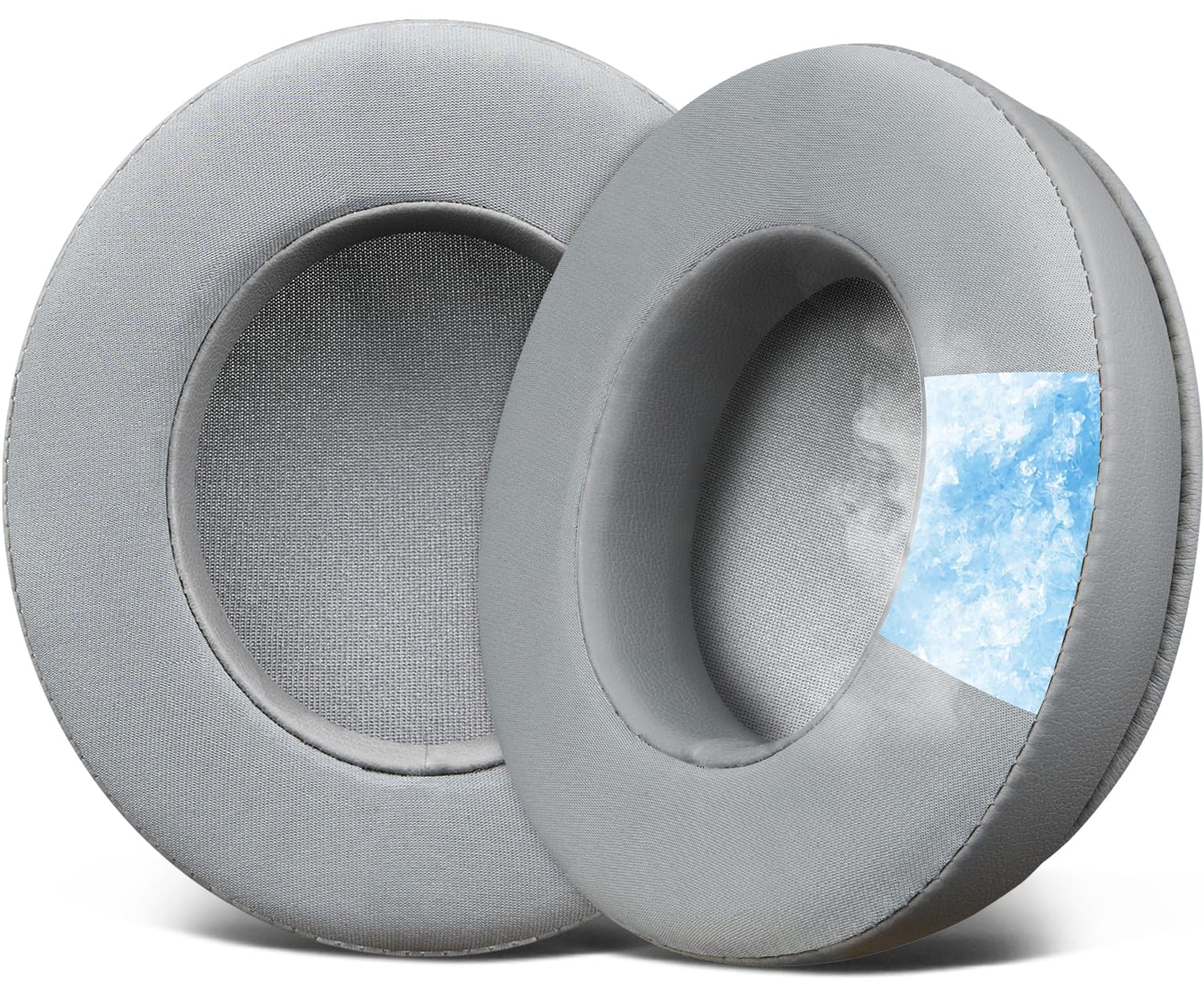 soulwit cooling gel earpads replacement for oneodio pro-10/pro-30/pro-50/studio hifi/studio pro-c y80b/monitor 60 headphones, ear pads cushions with high-density foam, ice silk fabric - grey