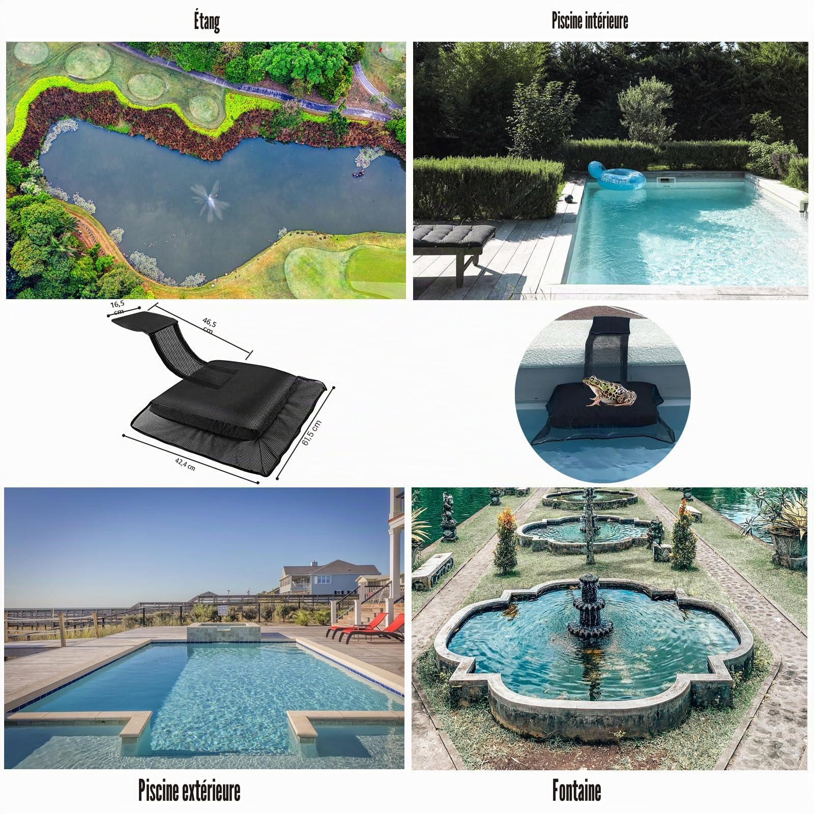Omobolanle Lot de 2 rampes d'évacuation flottantes pour animaux de piscine, pour sauver les petits animaux qui entrent dans la piscine, grenouille, canard, tamia, souris, temps d'entretien réduit pour