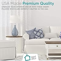 Vista 5 de Digital Decor - Inserto de almohada decorativa de 12x12, forma de almohada premium hipoalergénica de plumón sintético para sofá, sillón y cama