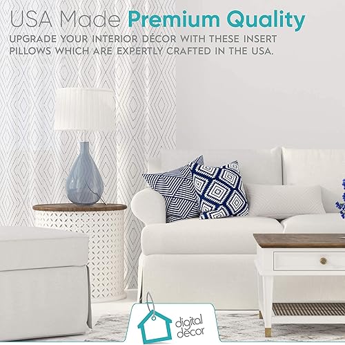 Miniatura 5 de Digital Decor Premium - Funda de almohada hipoalergénica, forma cuadrada, estándarblanco