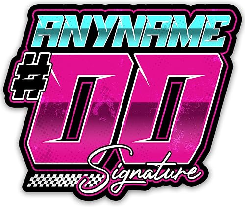 Miniatura 8 de Calcomanías personalizadas con números de carrera, motocross, motocicletas, placas de carreras, calcomanías de vinilo troqueladas impermeables para