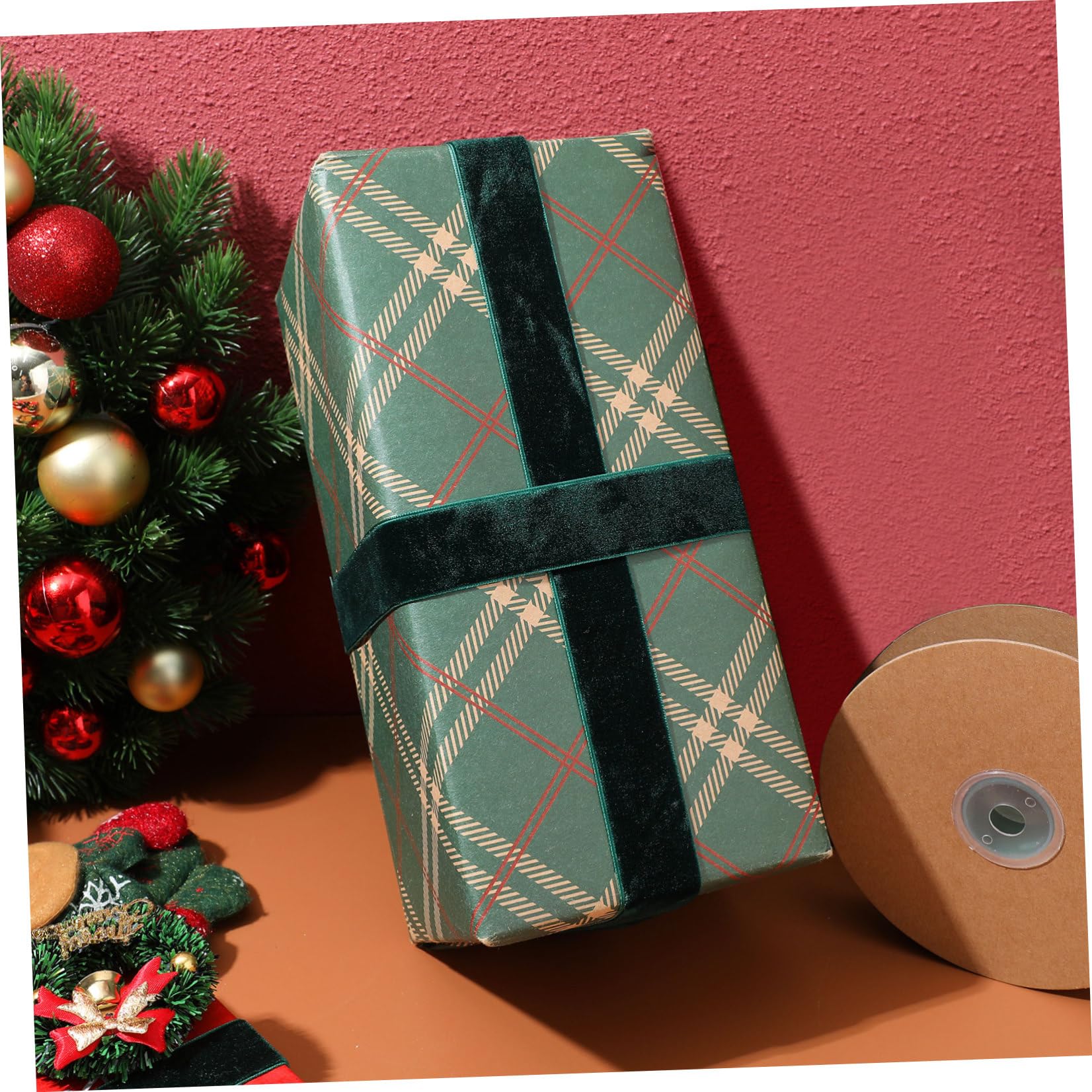 STOBOK 3 Rollen Dunkelgrünes Beflocktes Band 2 5 Cm Breit Nicht Elastisch Geschenkband Zur Dekoration Für Hochzeiten Partys Und Heimdekorationen