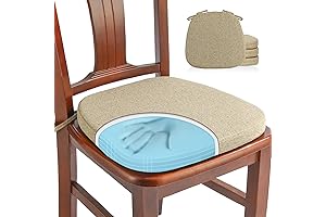 4 Pack Pure Memory Foam Chair Cushions - The Comfort Connection for Your Dining Chairs