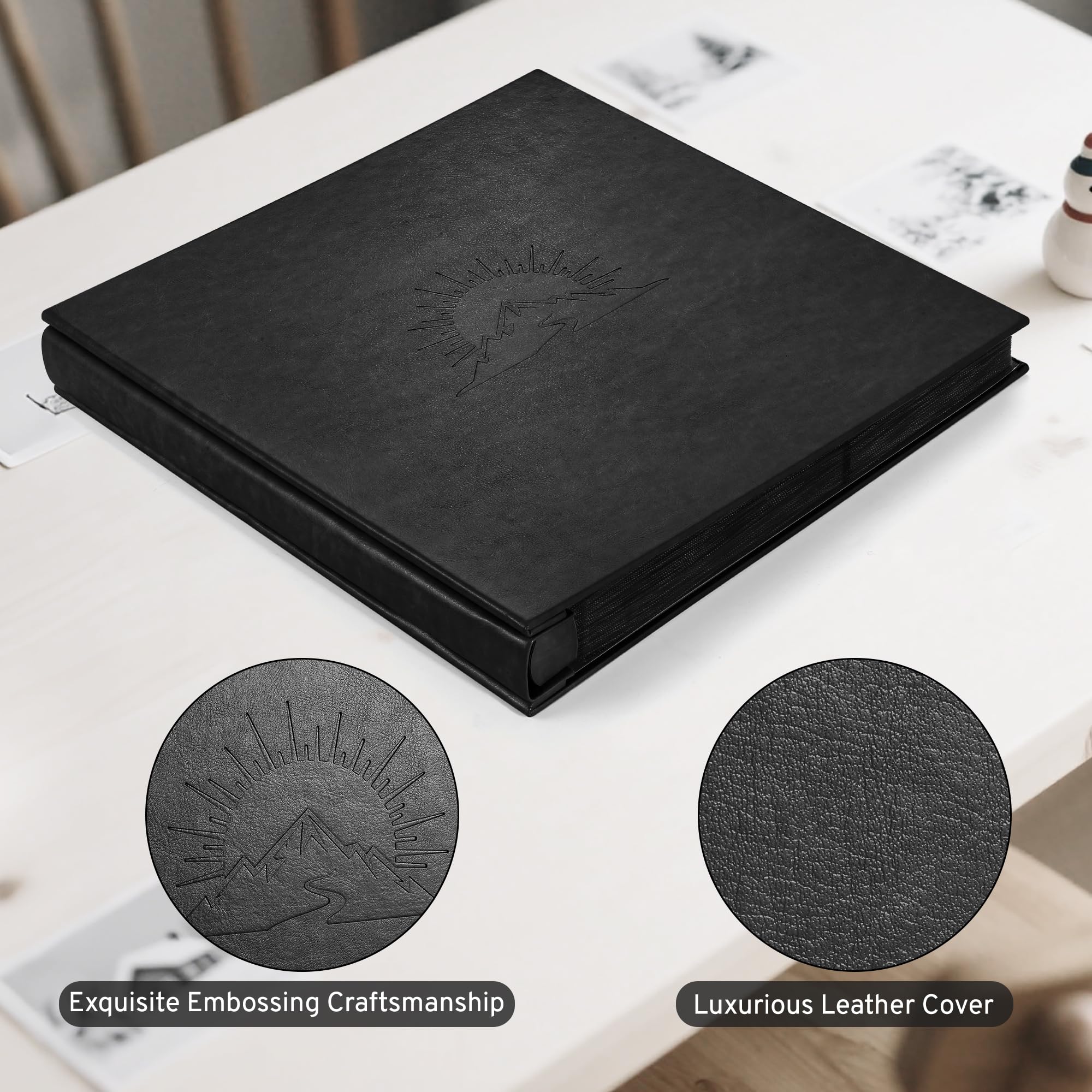 DazSpirit Photo Album 6x4 600 Pockets, Leather Cover with Elegant Embossed Pattern - Image 2