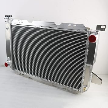 Ford F150 Radiator, Ford F250 Radiator, Ford F350 Radiator, Aluminum Radiator for 1985-1997 Ford F150 F250 F350 Bronco V8 Pickup, 3 Row Radiator + Shroud/Fan + Relay Kit
