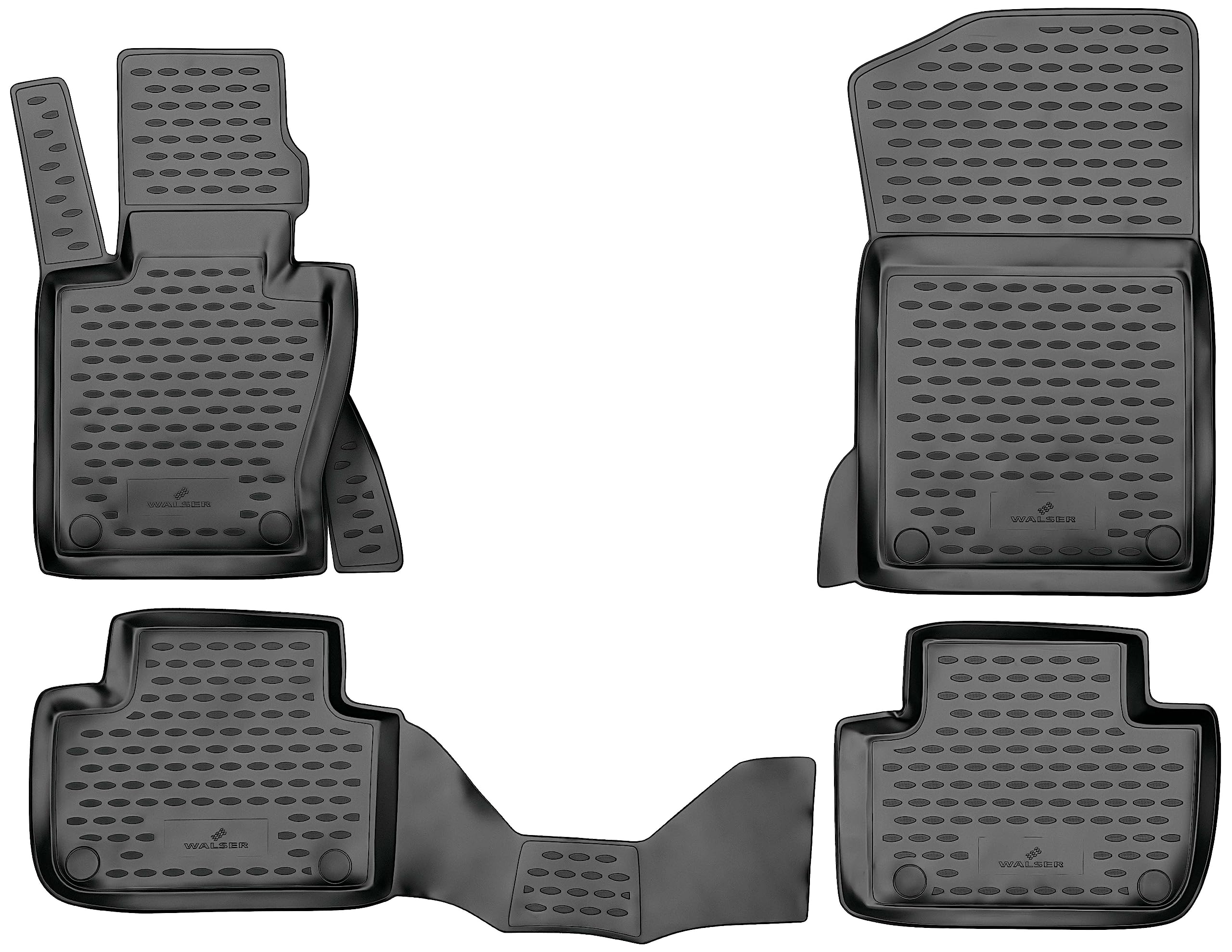 Walser Tappetini in Gomma per Auto XTR su Misura Compatibile con BMW X3 (E83), 2003-2011, Tappetini Auto Antiscivolo, Protezione vano Piedi
