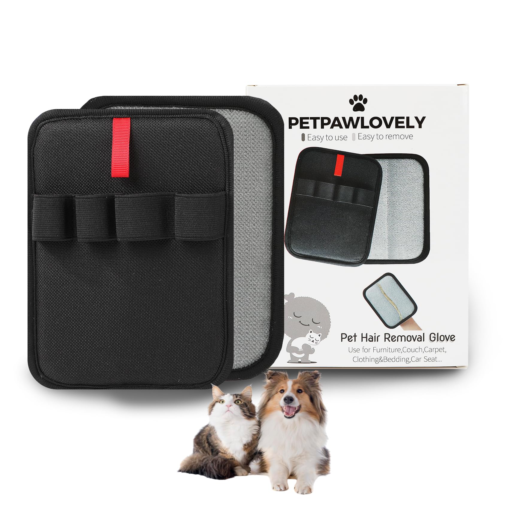 PETPAWLOVELY-1PCS Pet Hair Removal Glove,Electrostatic Pet Hair Remover Glove,Reusable Cat & Dog Hair Remover for Couch,Furniture,Clothing & Bedding,Carpet,Car Seat...Magic Brush Pet Hair