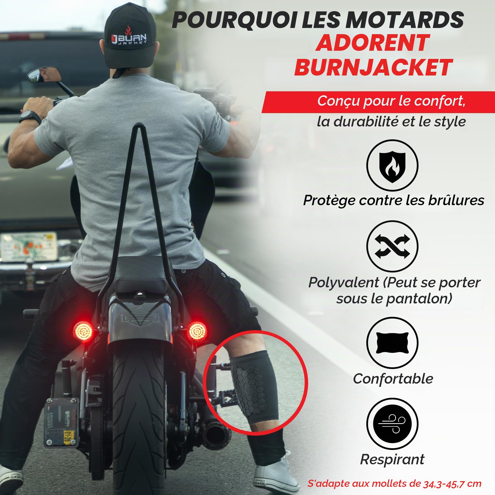 BurnJacket Manchon de protection pour tuyau d'échappement de moto
