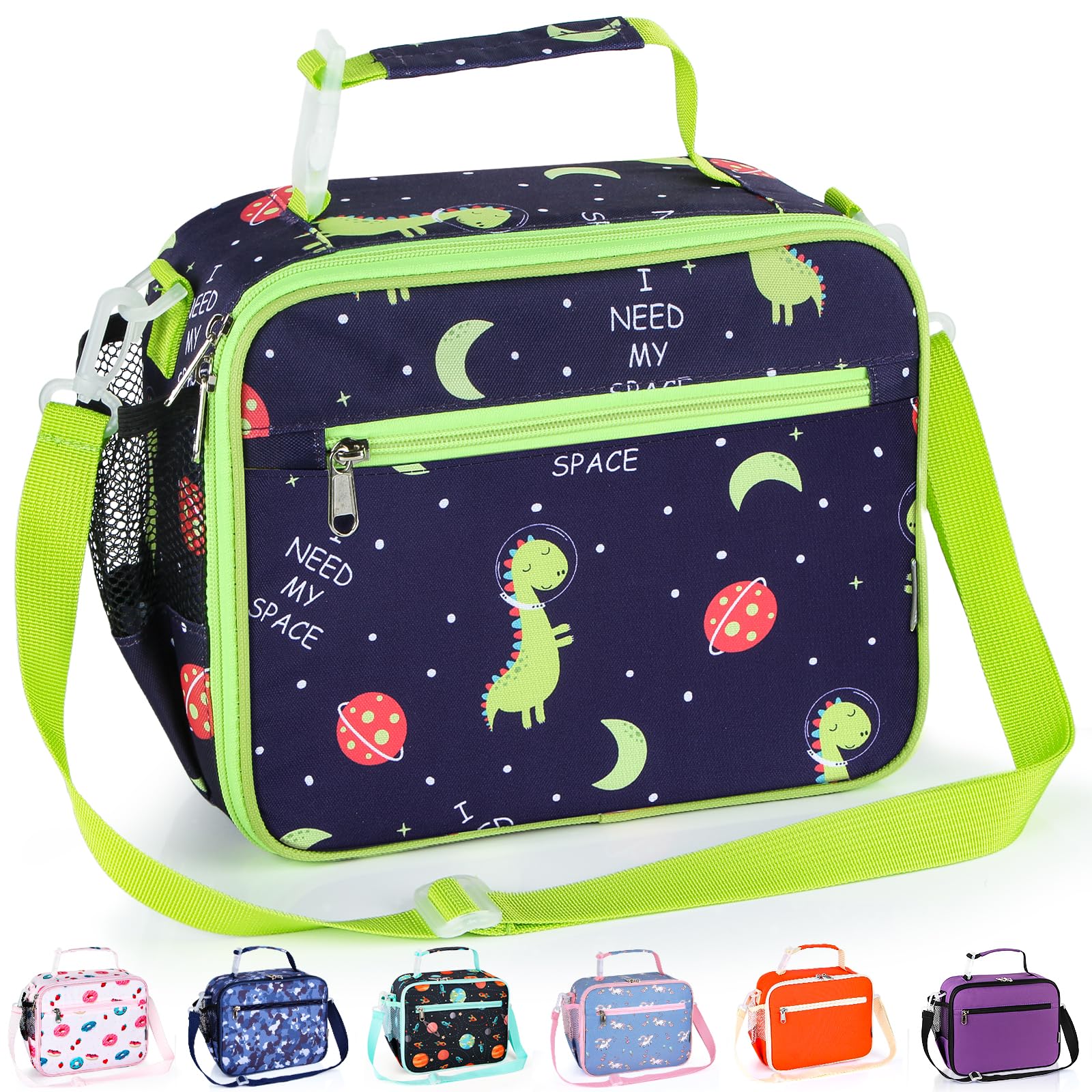 Homtibrm Insulated Lunch Bag, Kids Lunch Cool Bag with Adjustable Strap