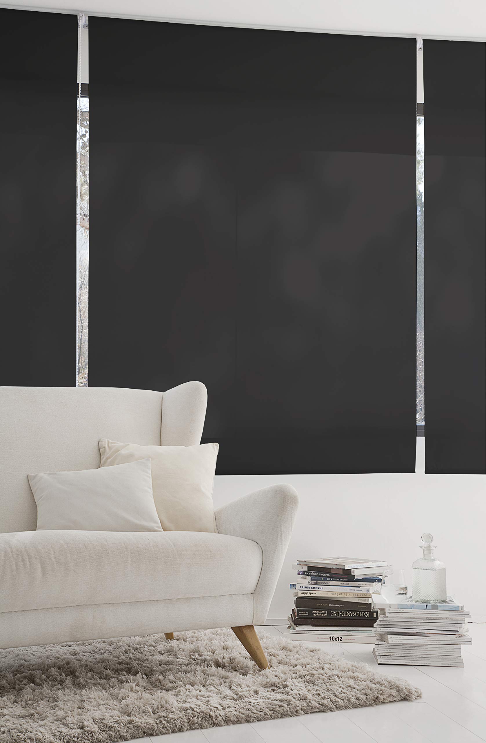 Estoralis | Gove | Store Enrouleur | sans Outil Tissu Tamisant uni | Anthracite | 110 x 180 cm (Largeur/Hauteur) Taille du Tissu 107 x 175 cm | Stores pour fenêtres et Portes