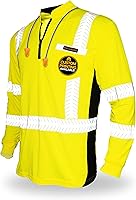 Vista 9 de KwikSafety - Charlotte, NC - Camisas de seguridad de manga larga premium [cuello redondo, botón y cuello con cremallera] Clase 3 ANSI probado OSHA