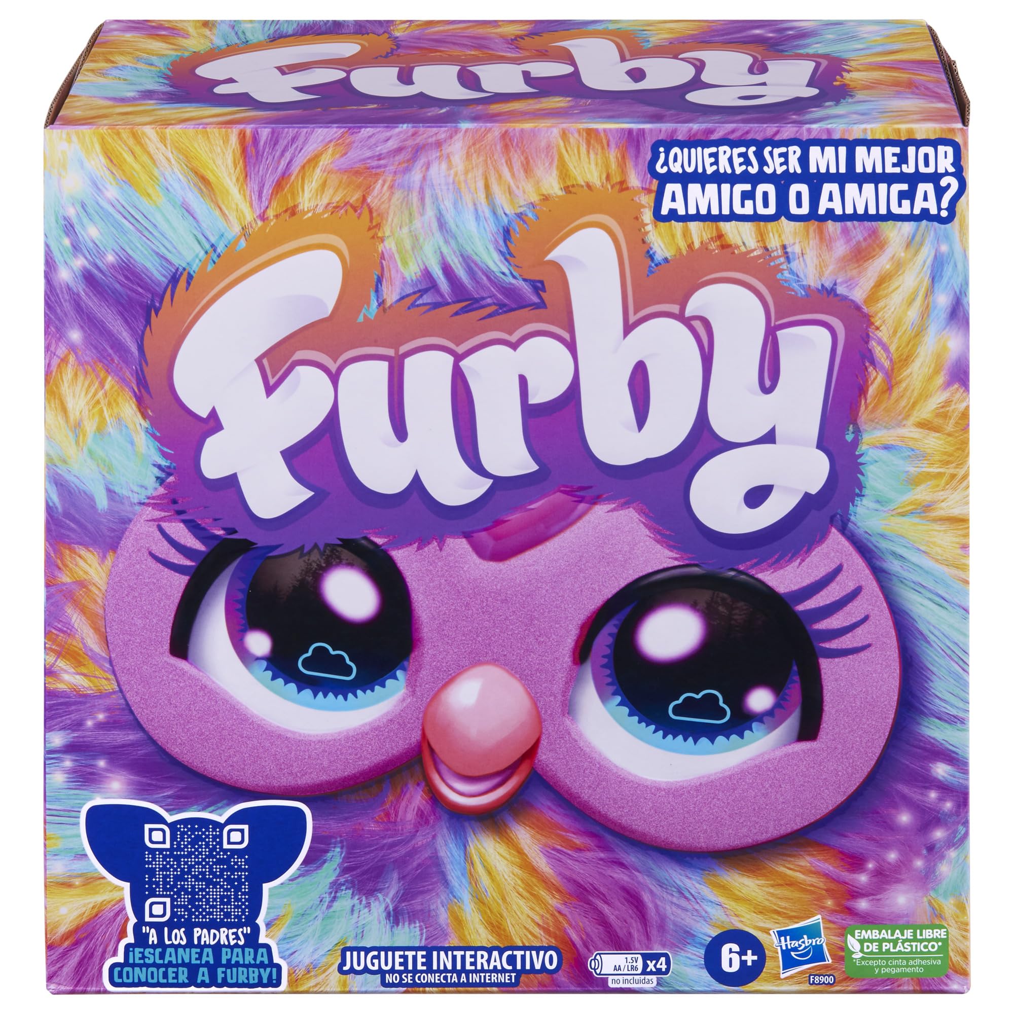 Furby Tie Dye, interaktives Plüschtier, spanische Version