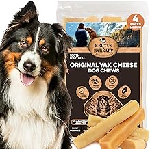 BRUTUS & BARNABY Yak Cheese Himalayan Dog Chews for Aggressive Chewers – Rich in Nutrients, Long Lasting Yak Chews for Small to Large Dogs.(4-pk)