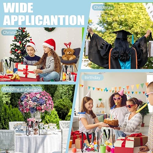 Miniatura 6 de 50 bolsas transparentes a granel de 8 x 10 x 4 pulgadas, bolsa de playa de plástico transparente aprobada para estadios con asas, bolsa de vinilo