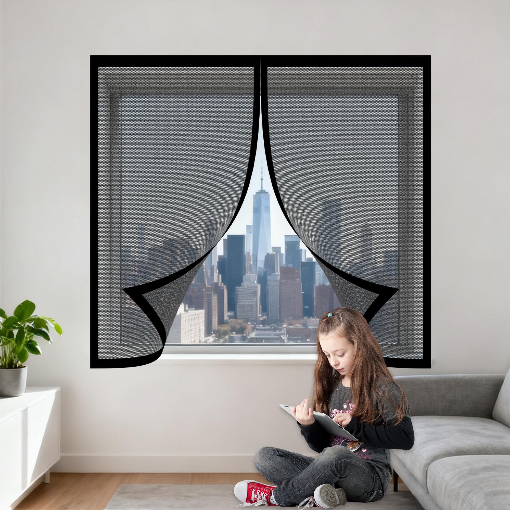 Moustiquaire fenêtre haut de gamme 160x175 en maille ultra fine