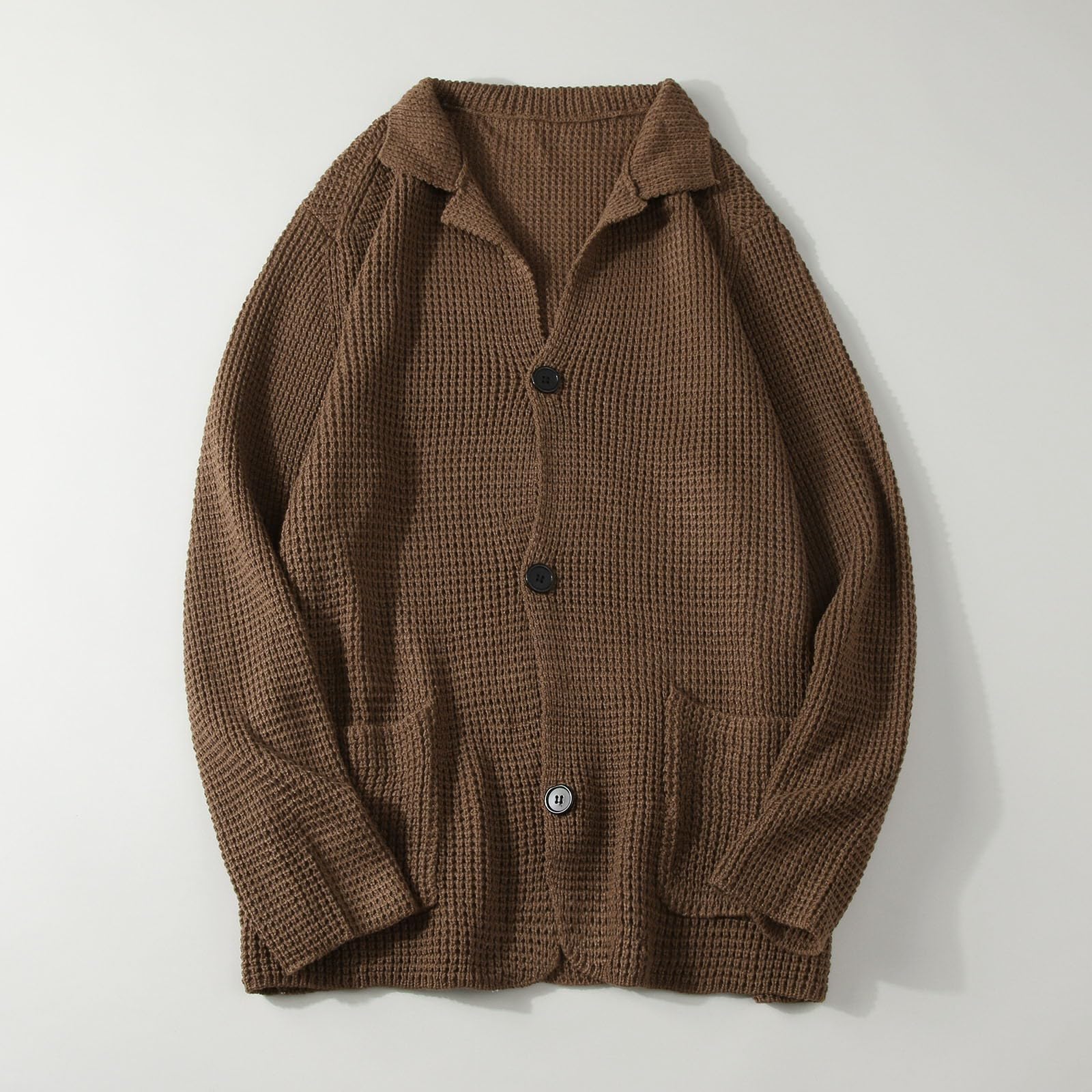 Cardigan Punto Botones Hombre, Botones Chaqueta Hombre Básico Suéter De Punto De Manga Larga Invierno Cálido Slim Fit Jerséis Cárdigan con Cuello Chal Suéter Otoño Invierno