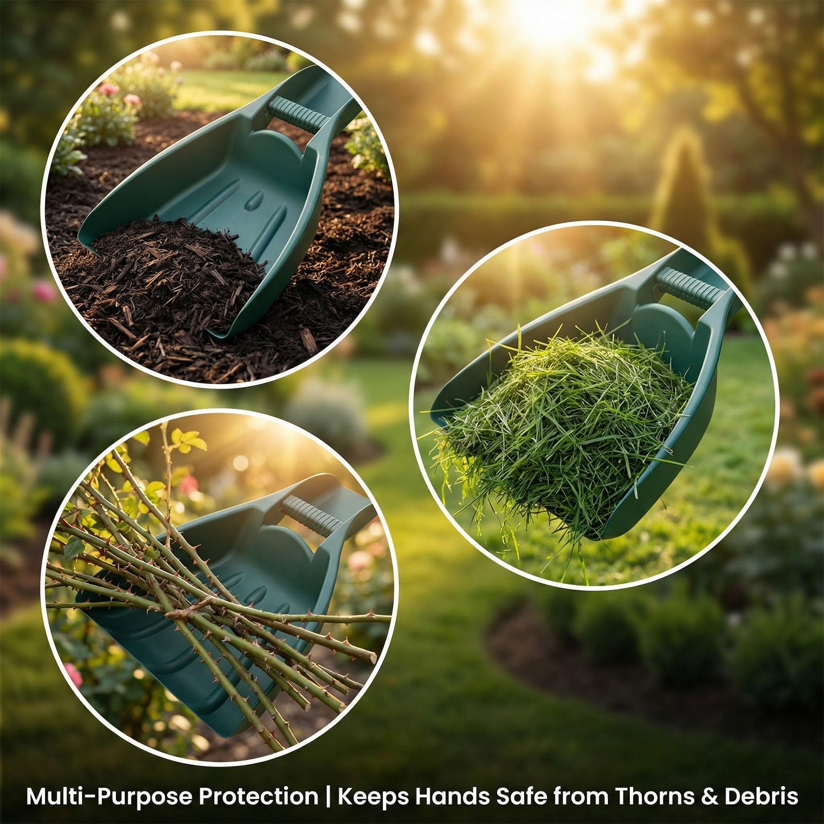 POENVFPO Paletta per foglie, robusta impugnatura ergonomica per la rimozione dell'erba del prato e il giardinaggio, perfetto per la pulizia esterna e una raccolta efficiente delle foglie